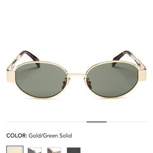 Celine Gold and Green Sunglasses